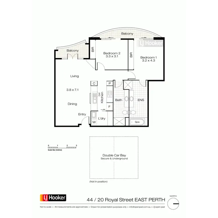 Floorplan of Homely apartment listing, 44/20 Royal Street, East Perth WA 6004