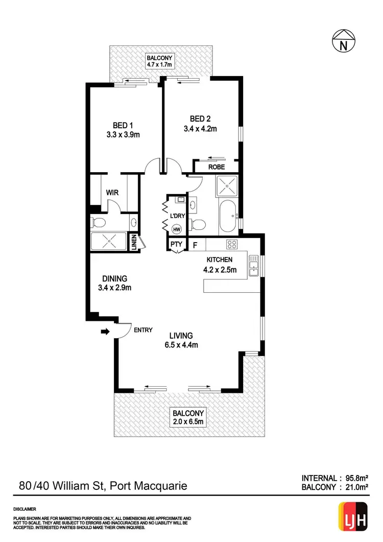Floorplan of Homely apartment listing, 824/40 William Street, Port Macquarie NSW 2444