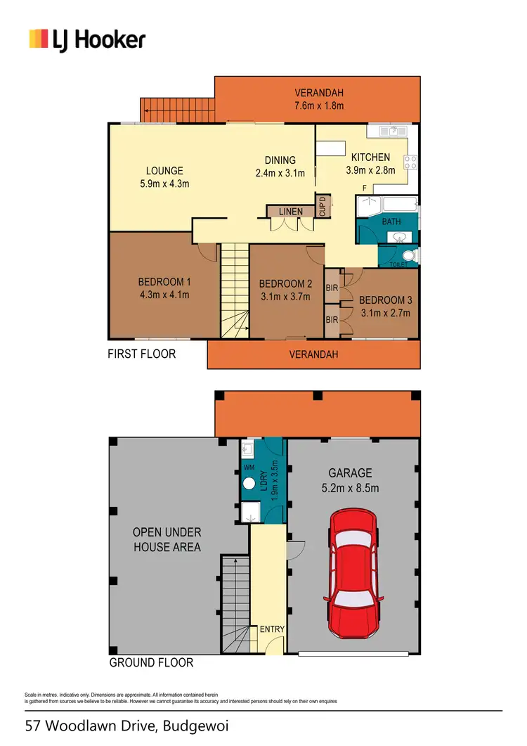 Floorplan of Homely house listing, 57 Woodlawn Drive, Budgewoi NSW 2262