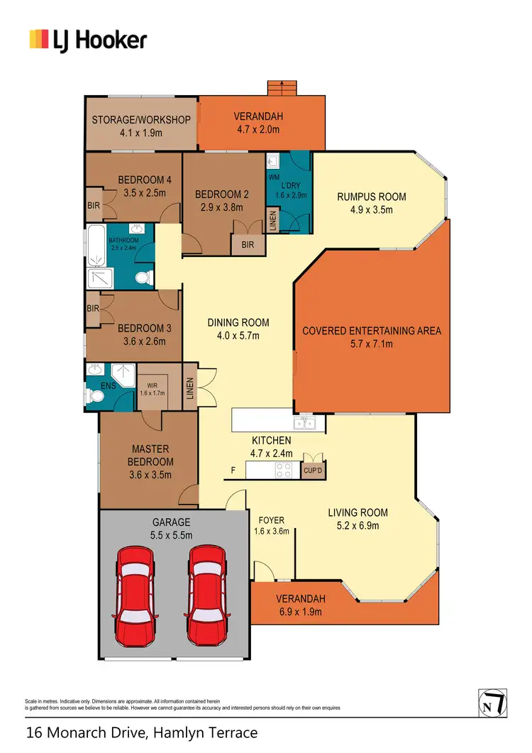 Floorplan of Homely house listing, 16 Monarch Drive, Hamlyn Terrace NSW 2259