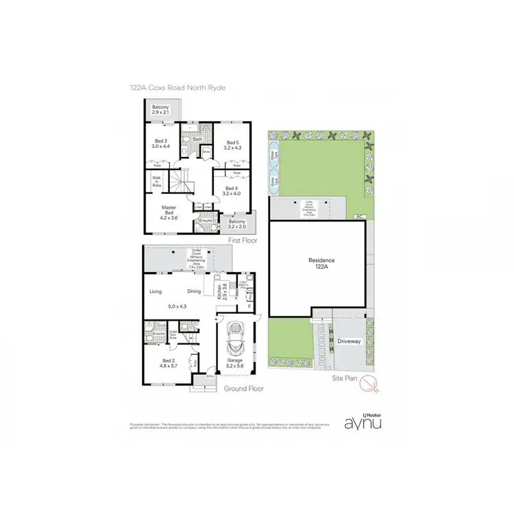 Floorplan of Homely semi-detached listing, 122A Coxs Road, North Ryde NSW 2113