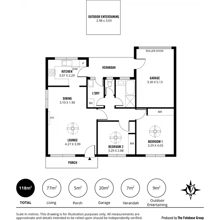 Floorplan of Homely unit listing, 1/1-3 Barracks Road, Hope Valley SA 5090