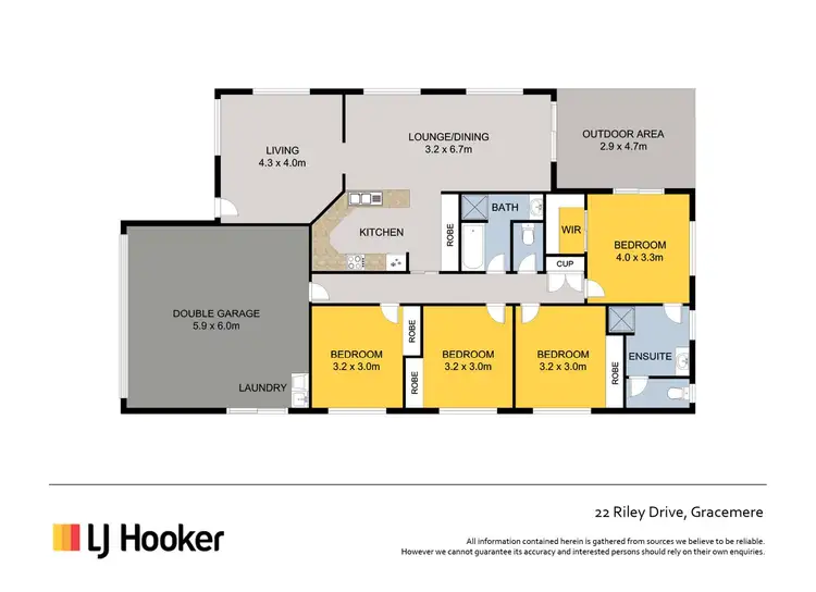 Floorplan of Homely house listing, 22 Riley Drive, Gracemere QLD 4702