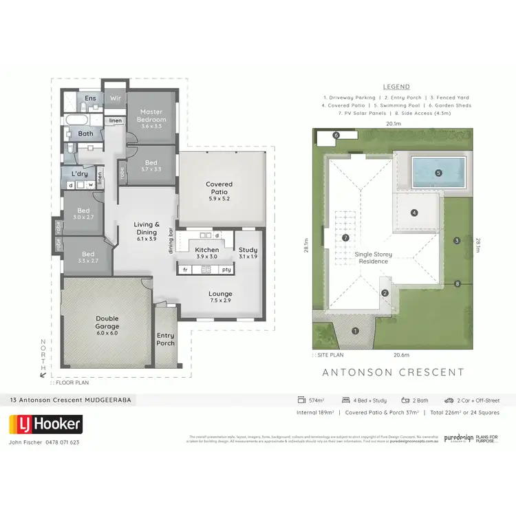 Floorplan of Homely house listing, 13 Antonson Crescent, Mudgeeraba QLD 4213