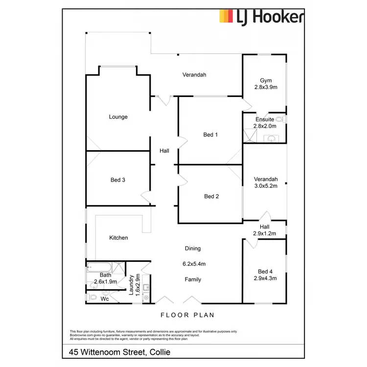 Floorplan of Homely house listing, 45 Wittenoom Street, Collie WA 6225
