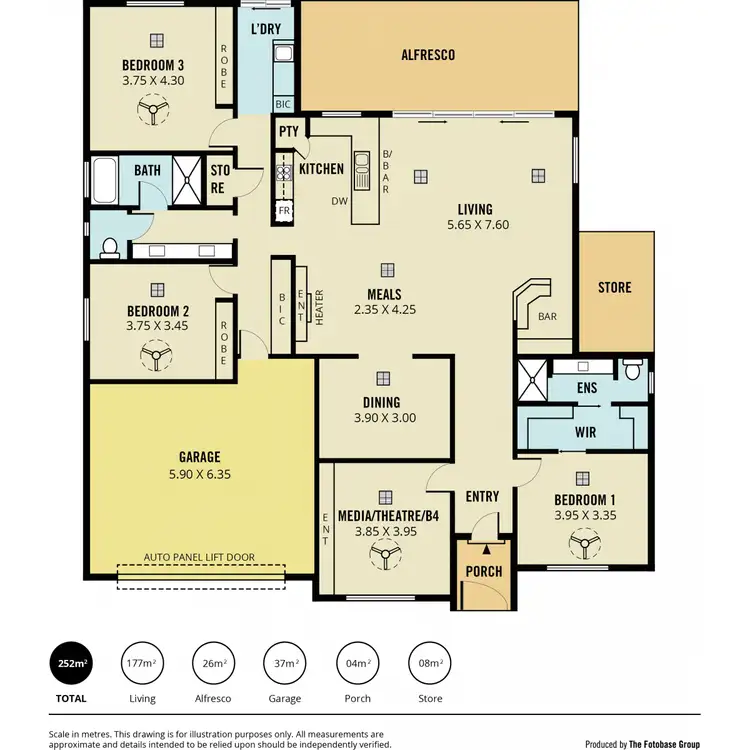 Floorplan of Homely house listing, 44 Tuscan Road, Golden Grove SA 5125