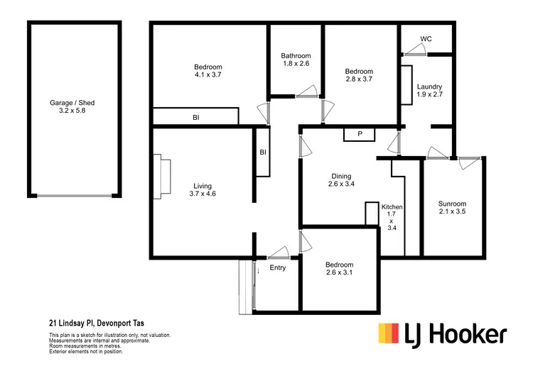 Floorplan of Homely house listing, 21 Lindsay Place, Devonport TAS 7310