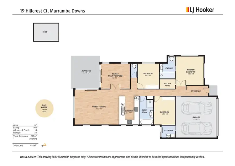 Floorplan of Homely house listing, 19 Hillcrest Court, Murrumba Downs QLD 4503