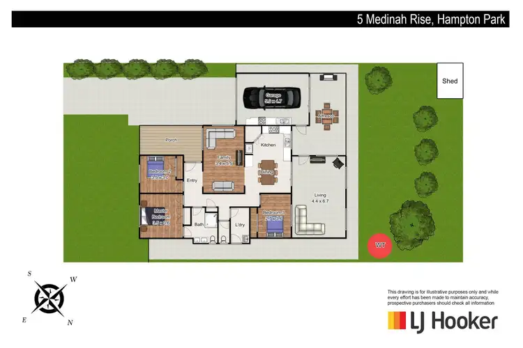 Floorplan of Homely house listing, 3 Medinah Rise, Hampton Park VIC 3976