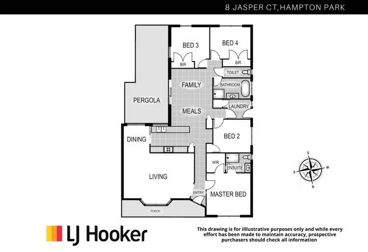 Floorplan of Homely house listing, 8 Jasper Court, Hampton Park VIC 3976