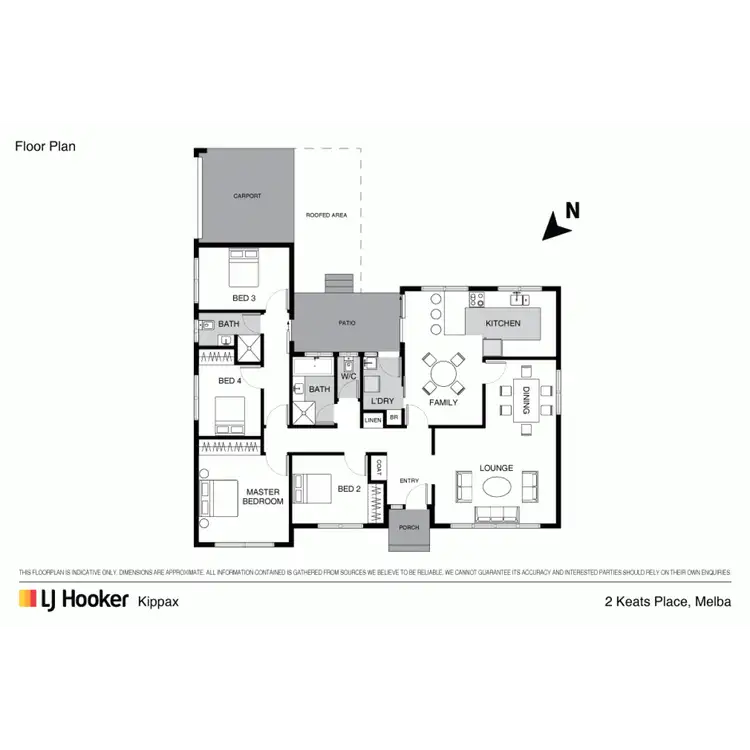 Floorplan of Homely house listing, 2 Keats Place, Melba ACT 2615