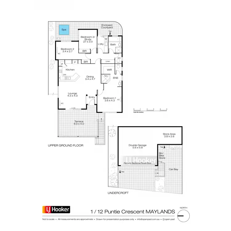 Floorplan of Homely townhouse listing, 1/12 Puntie Crescent, Maylands WA 6051