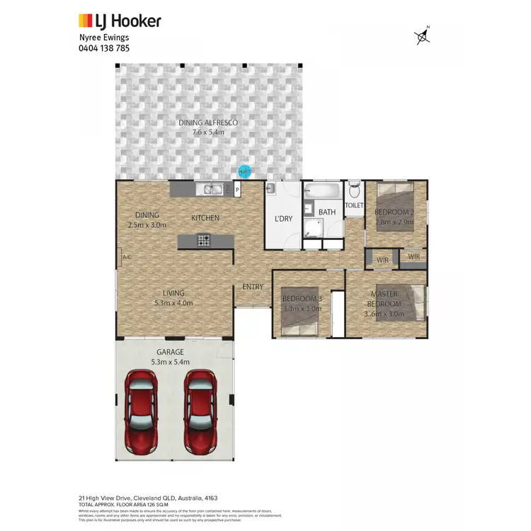 Floorplan of Homely house listing, 21 High View Drive, Cleveland QLD 4163