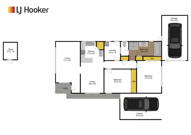 Floorplan of Homely unit listing, Unit 1/77 Monash Road, Newborough VIC 3825