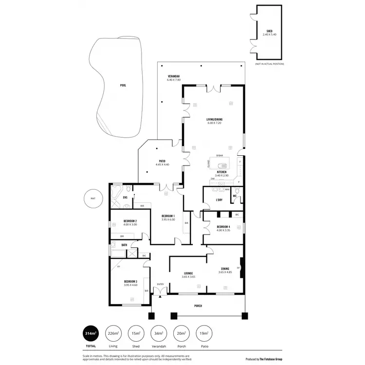 Floorplan of Homely house listing, 340 Kensington Road, Erindale SA 5066