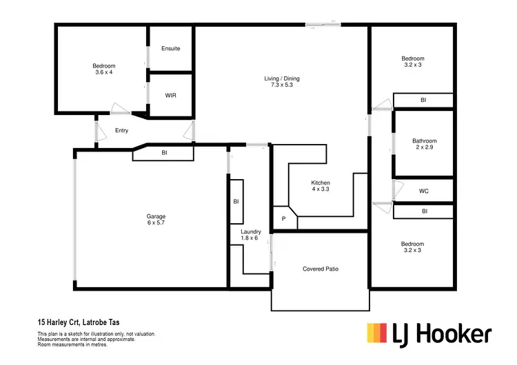 Floorplan of Homely house listing, 15 Harley Court, Latrobe TAS 7307