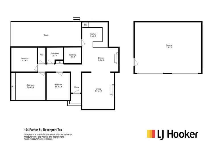 Floorplan of Homely house listing, 194 Parker Street, Devonport TAS 7310