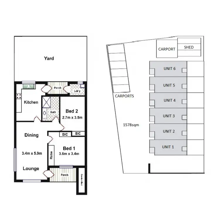 Floorplan of Homely block of units listing, 55 First Street, Gawler South SA 5118