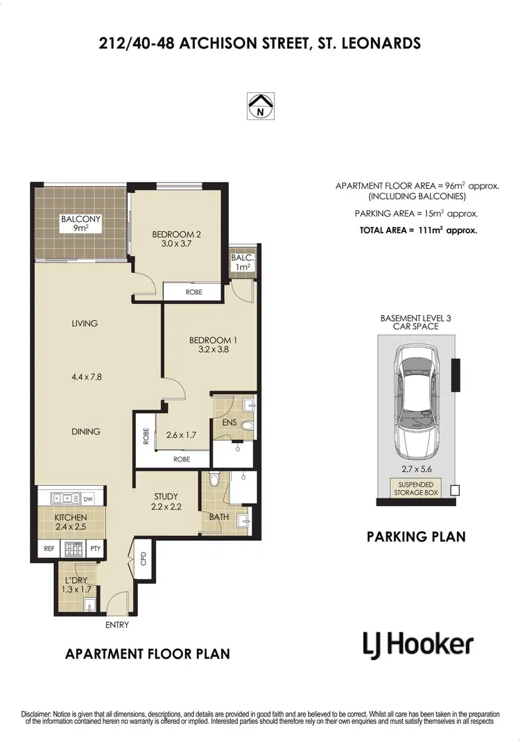 Floorplan of Homely apartment listing, 212/40-48 Atchison Street, St Leonards NSW 2065