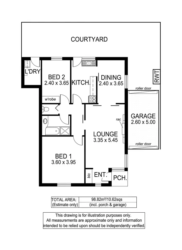 Floorplan of Homely unit listing, 4/23 Dunbar Terrace, Glenelg East SA 5045