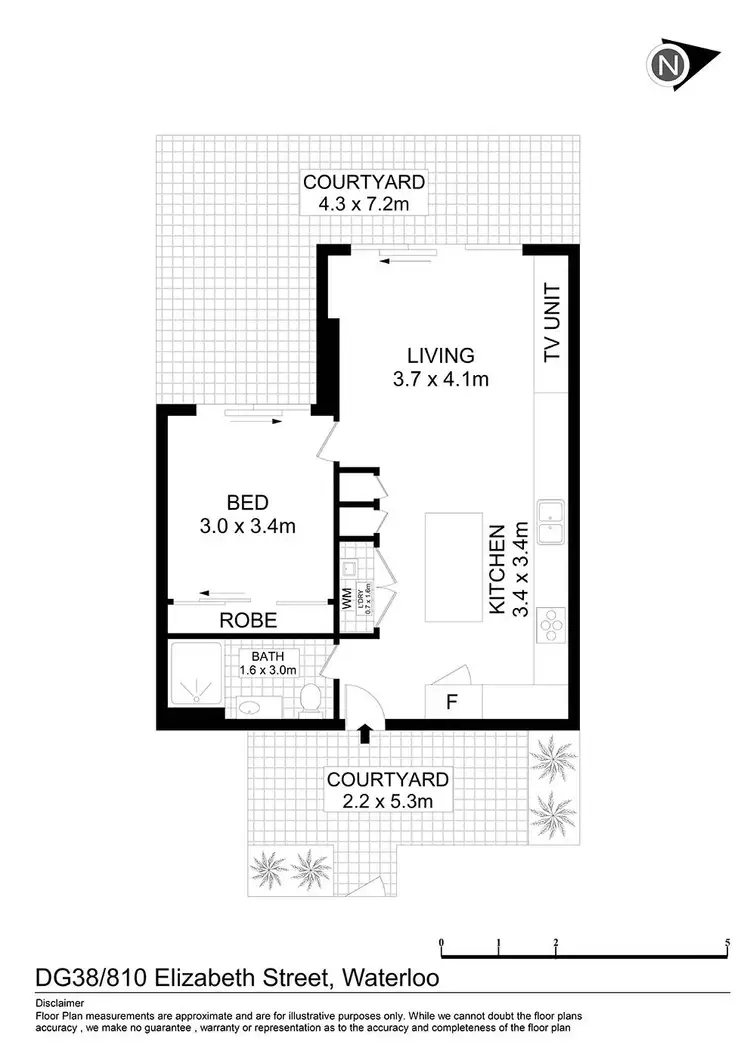 Floorplan of Homely apartment listing, DG38/810 Elizabeth Street, Waterloo NSW 2017