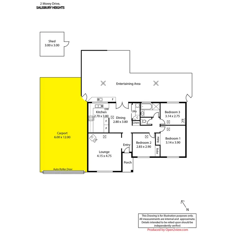 Floorplan of Homely house listing, 2 Morey Drive, Salisbury Heights SA 5109