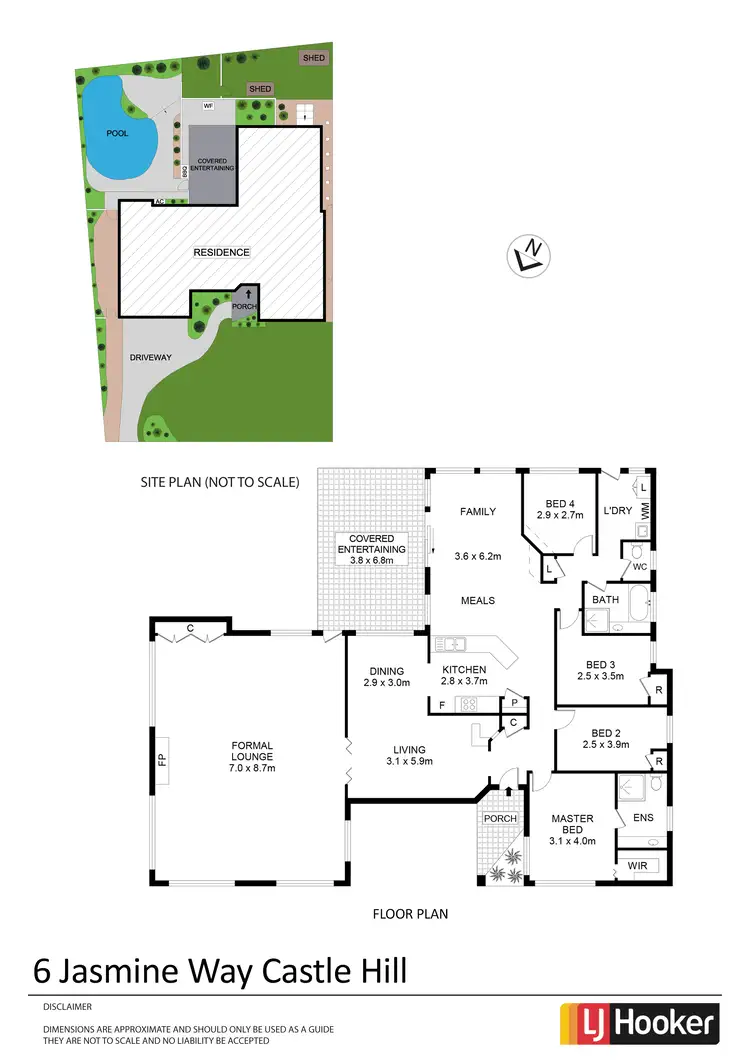 Floorplan of Homely house listing, 6 Jasmine Way, Castle Hill NSW 2154
