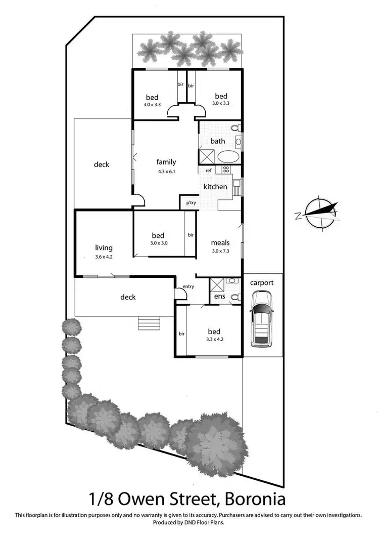Floorplan of Homely unit listing, 1/8 Owen Street, Boronia VIC 3155