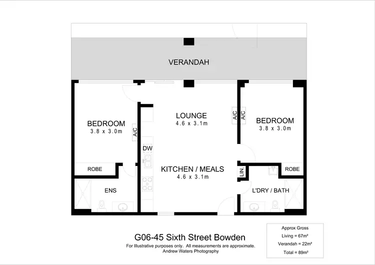 Floorplan of Homely apartment listing, G06/46 Sixth Street, Bowden SA 5007