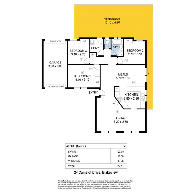 Floorplan of Homely house listing, 24 Camelot Drive, Blakeview SA 5114