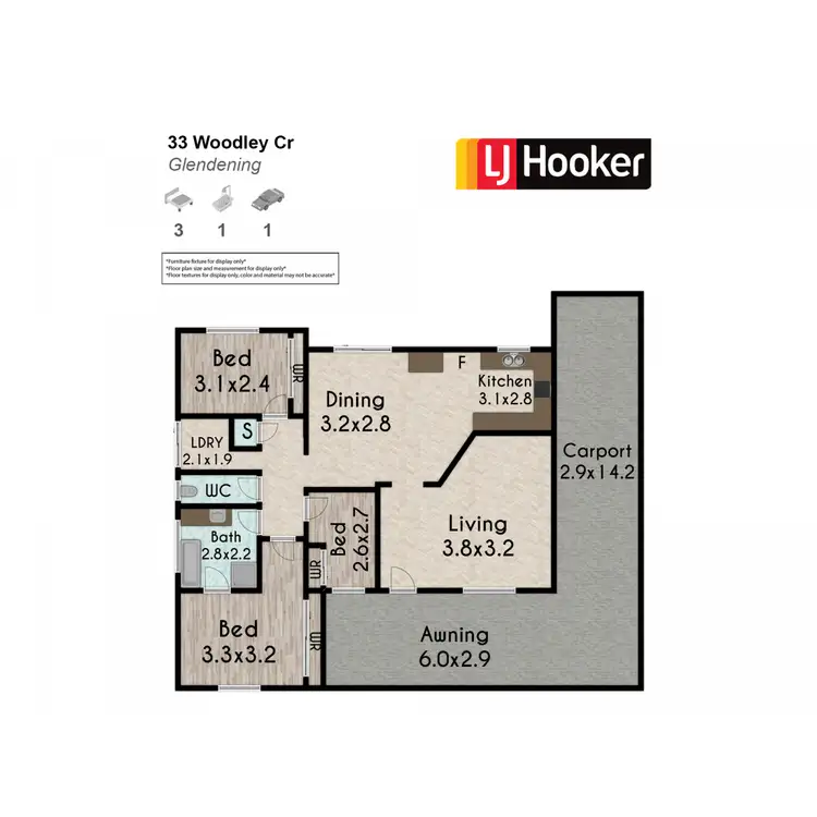 Floorplan of Homely house listing, 33 Woodley Crescent, Glendenning NSW 2761