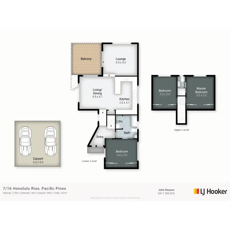 Floorplan of Homely semi-detached listing, 7/16 Honolulu Rise, Pacific Pines QLD 4211