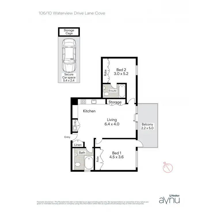 Floorplan of Homely apartment listing, 106/10 Waterview Drive, Lane Cove NSW 2066