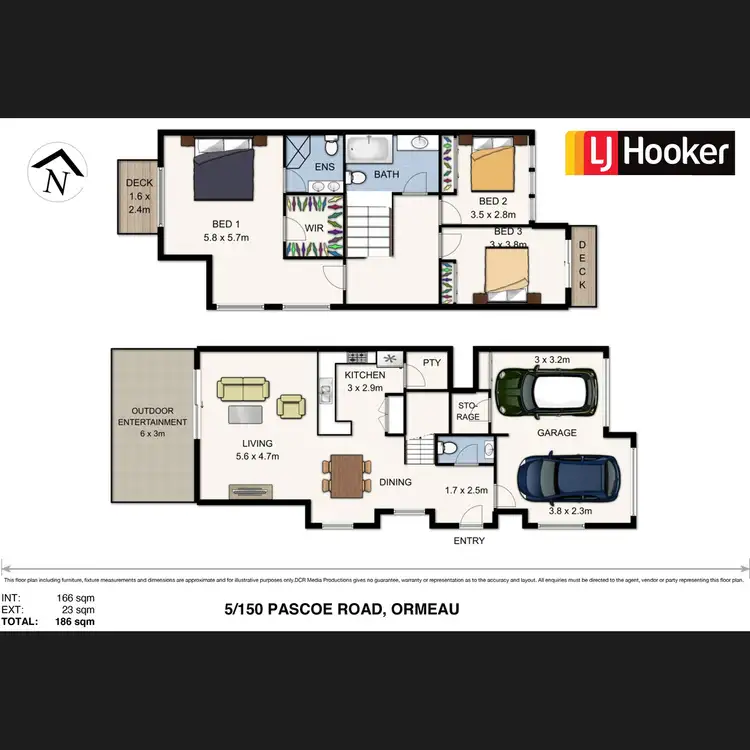 Floorplan of Homely townhouse listing, 5/150 Pascoe Road, Ormeau QLD 4208