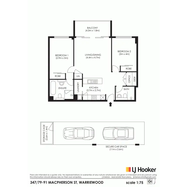 Floorplan of Homely unit listing, 347/79-91 Macpherson Street, Warriewood NSW 2102
