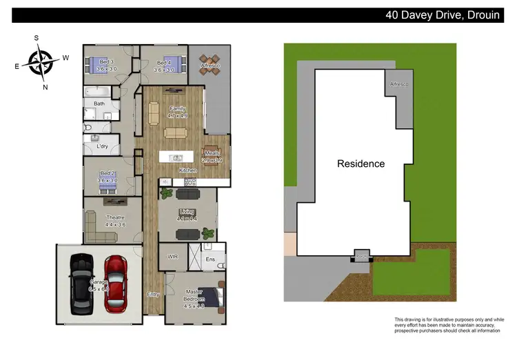 Floorplan of Homely house listing, 40 Davey Drive, Drouin VIC 3818