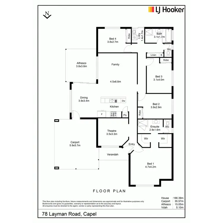 Floorplan of Homely house listing, 78 Layman Road, Capel WA 6271