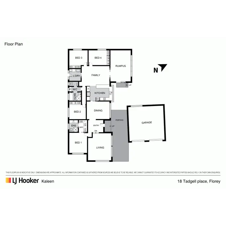 Floorplan of Homely house listing, 18 Tadgell Place, Florey ACT 2615