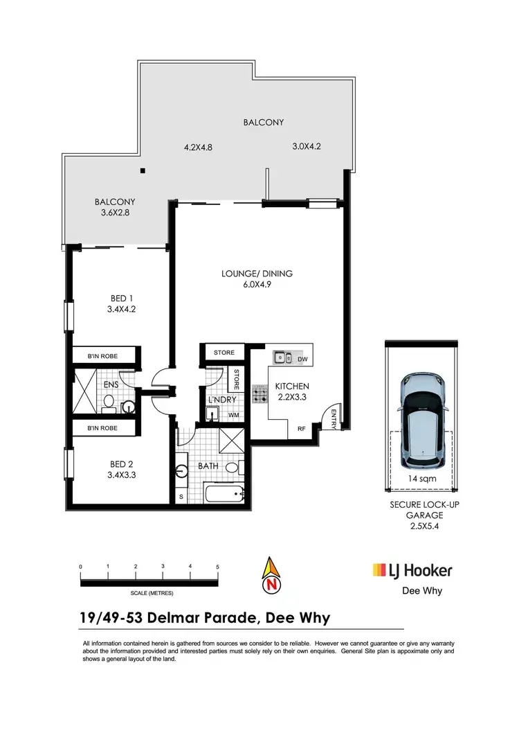 Floorplan of Homely unit listing, 19/49-53 Delmar Parade, Dee Why NSW 2099