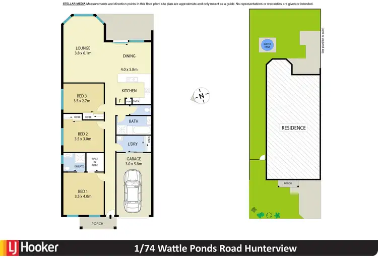 Floorplan of Homely semi-detached listing, 1/74 Wattle Ponds Road, Singleton NSW 2330