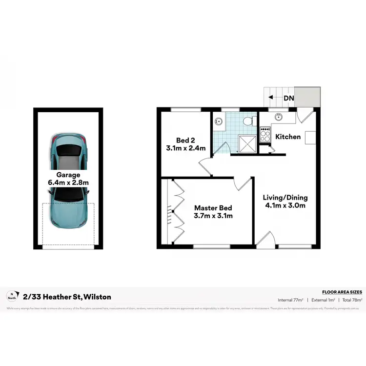 Floorplan of Homely apartment listing, 2/33 Heather Street, Wilston QLD 4051