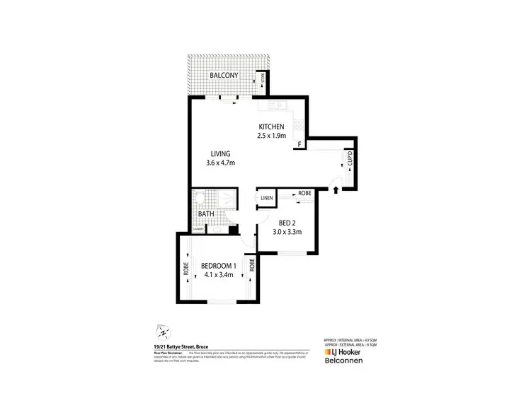 Floorplan of Homely unit listing, 19/21 Battye Street, Bruce ACT 2617