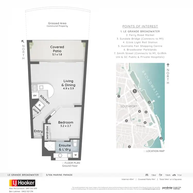 Floorplan of Homely unit listing, 3/106-108 Marine Parade, Southport QLD 4215