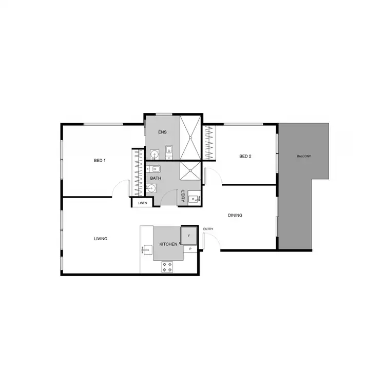 Floorplan of Homely apartment listing, 57/75 Elizabeth Jolley Crescent, Franklin ACT 2913