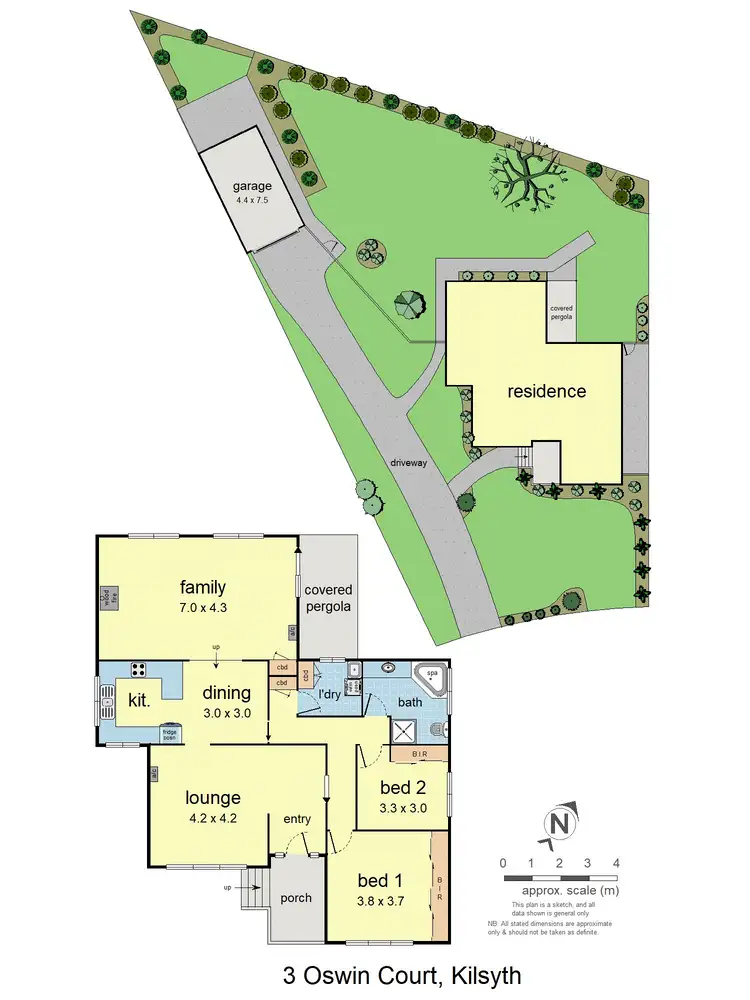 Floorplan of Homely house listing, 3 Oswin Court, Kilsyth VIC 3137