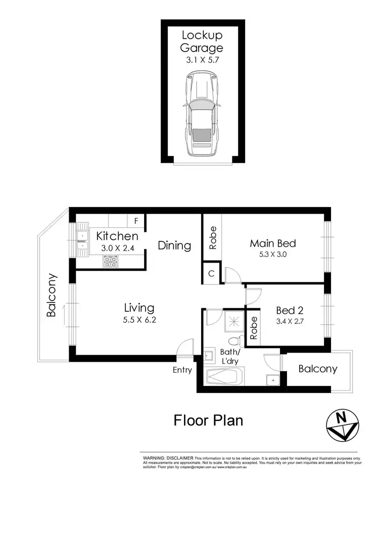 Floorplan of Homely apartment listing, 57/276 Bunnerong Road, Hillsdale NSW 2036