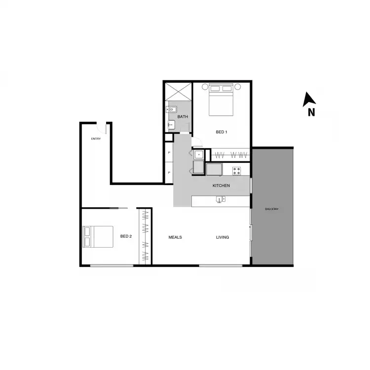 Floorplan of Homely unit listing, 304/4 Masson Street, Turner ACT 2612