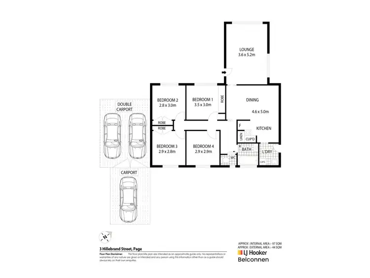 Floorplan of Homely house listing, 3 Hillebrand Street, Page ACT 2614