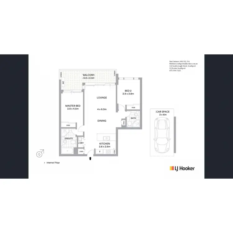 Floorplan of Homely unit listing, 821/6 Aqua Street, Southport QLD 4215