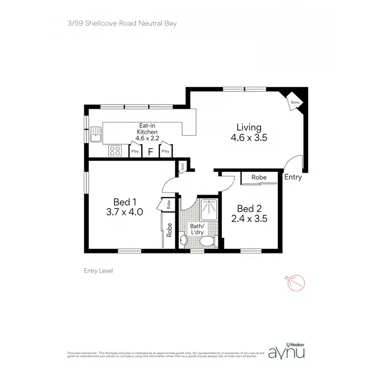 Floorplan of Homely apartment listing, 3/59 Shellcove Road, Neutral Bay NSW 2089